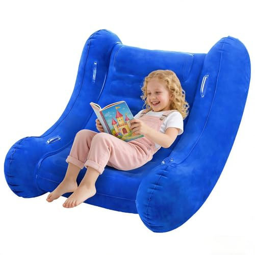 SZSMART Sedia a dondolo sensoriale gonfiabile per bambini con ADHD autismo SPD sedia a dondolo sensoriale Air Cloud Rocker per bambino ragazzo ragazza regali prodotti sensoriali interni allenamento