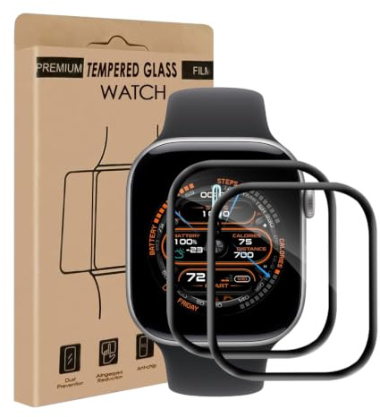 Bodyguard 2 Stück Schutzfolie für Panzerglas für Apple Watch Series 11 42mm | Anti-Kratzer No-Bubble 3D Curved Ultra-HD für iWatch 11 42mm Schutzglas
