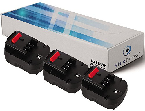 Lot de 3 Batteries pour Black et Decker XTC12IK perceuse visseuse 3000mAh 12V - Visiodirect -