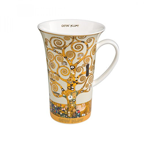 Goebel 67-012-04-1 Tree of Life - Taza de porcelana, color dorado