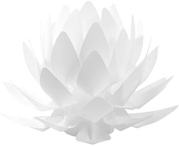 Beliani Originelle Tischlampe Blumen-Motiv Kunststoff weiß Musone