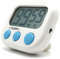 Temporizador Digital electrónica Cocina Cocina Nuevo Reloj con Alarma magnética y Soporte, Minuto Segundo para Arriba Cuenta Verde de Cuenta Regresiva, exhibición Grande del LCD,Blanco