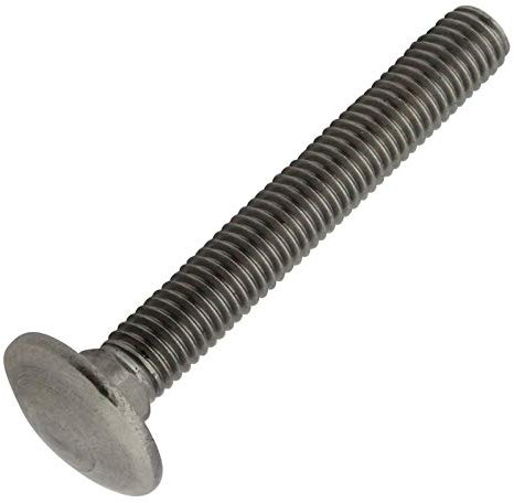 D2D | VPE: 4 Stück - Schlossschrauben mit Vierkantansatz - M6 x 80 - DIN 603 - Edelstahl A2 VA mit Vollgewinde