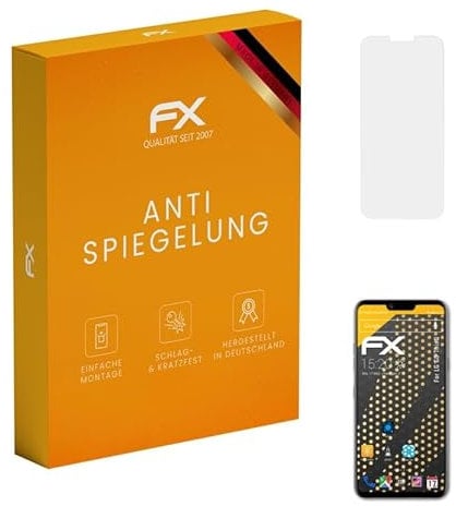 atFoliX Panzerfolie kompatibel mit LG G8 ThinQ Schutzfolie, entspiegelnde und stoßdämpfende FX Folie (3X)