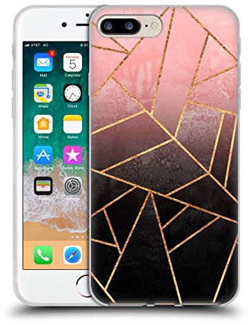 Head Case Designs sous Licence Officielle Elisabeth Fredriksson Rose Et Noir Paillettes Coque en Gel [Protection de Qualité Militaire] Compatible avec Apple iPhone 7 Plus/iPhone 8 Plus