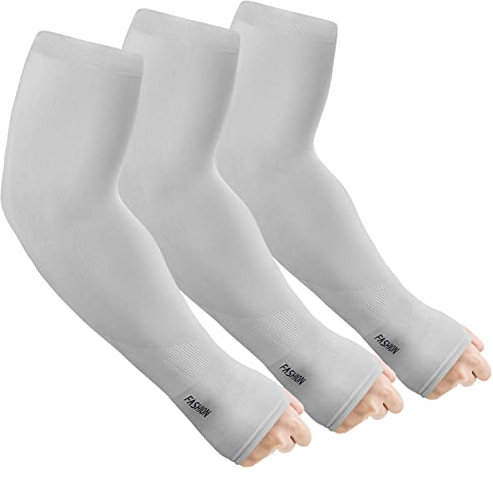 Yandu Mangas del Brazo Hombre y Mujere, Mangas de protección UV para Conducir Ciclismo Baloncesto, Brazo Deportivo Transpirable Suave y de Secado rápido Bloque Solar Sleeveletre (#3Pairs Gris)