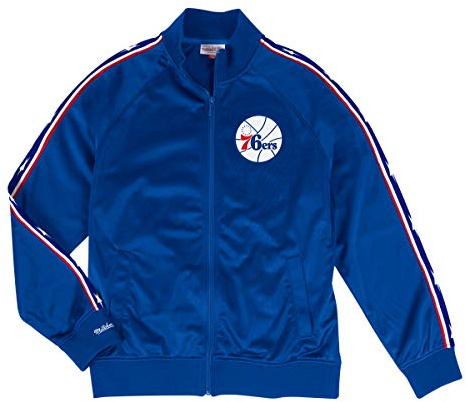 Mitchell & Ness Philadelphia 76ers Track Jacket Taped Top Black