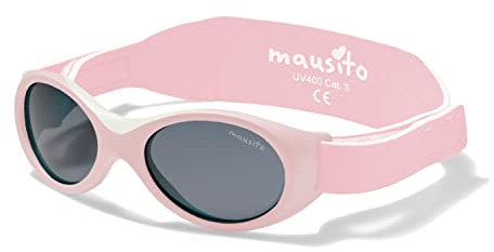 Mausito BABY Sonnenbrille 0-1,5 Jahre Mädchen I VERGLEICHSSIEGER Sonnenbrille Baby BPA-frei I 100% UV SCHUTZ I BIEGSAM & verstellbares Band I Europäisches Design Mädchen Sonnenbrillen