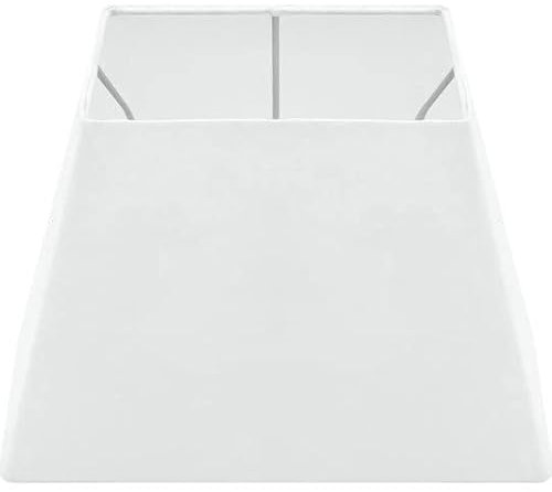 Wogati® Premium Lampenschirm E14/E27 Baumwolle | verschiedene Größen & Farben | Farbe: Weiß Trapez/Größe: M | Lampenschirm Stehlampe + Lampenschirm Hängelampe + Lampenschirm für Tischlampe