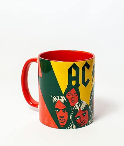 TusPersonalizables.com - Keramik Tasse - 16 Unzen - ACDC Musikgruppe - Klassiker - Wiederverwendbar - Zuhause - Heißgetränke