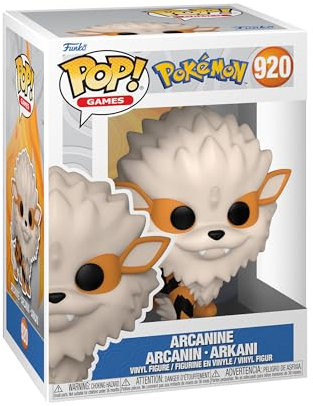 Funko Pop! Games: Pokemon - Arcanine - Arkani - Vinyl-Sammelfigur - Geschenkidee - Offizielle Handelswaren - Spielzeug Für Kinder und Erwachsene - Video Games Fans - Modellfigur Für Sammler