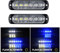 RIGIDON 2 Pièces 4.3 pouces 6 led barre lumineuse stroboscopique, 12v 24v clignotant gyrophare police feux de remorque, pour voiture camion off road ATV 4x4 vehicule, feu antibrouillard blanc bleu