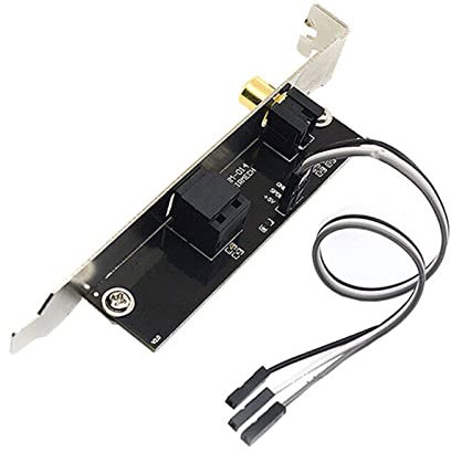 TECKEEN 24bit 192KHz SPDIF Optical and RCA Out Plate Cable Bracket for ASUS Gigabyte MSI Motherboard