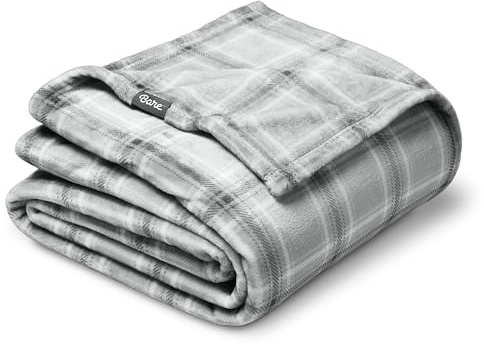 Bare Home Fleece Blanket Luxury Microplush (Full/Queen, Tartan Plaid)