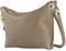 modamoda de - T243 - ital. Umhängetasche Klein Small aus Leder, Farbe:Dunkeltaupe