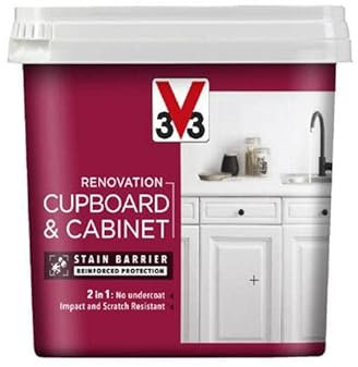 FNX V33 Renovation Cupboard & Cabinet Paint | Impact & Scratch Resistant | Soft Grey Satin | 750ml