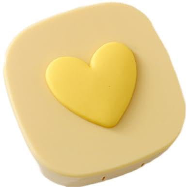 BODHIS Contact Lens Case Heart Macaron Colored Contact Lenses Solution Travel Size Contact Cleaner Remover Tool with Mirror Contact Lenses Holder Container Storage Kit for Women and Girls (Yellow)