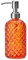 Sharplace Distributeur de Savon en Verre, Bouteille distributrice de Lotion, Bouteille distributrice de Salon de 350 ML, Orange
