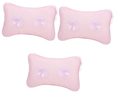 FRCOLOR 3stücke Badewannenkissen Mesh Komfortables Nackenstützkissen Mit Saugnäpfen Für Entspannende Bäder Für Spa Und Wellness Atmungsaktiv Und Leicht Zu Reinigen