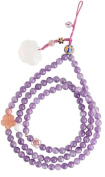 HEMOTON Lanyard Améthyste Naturelle Pour Téléphone Cordons Suspendus Élégants Et Pour Décorer Votre Smartphone Et Autres Accessoires