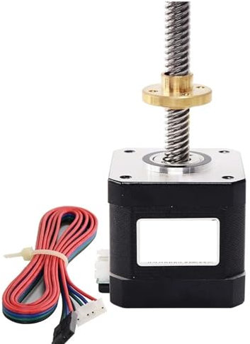 Motoriduttore a vite senza fine CC Asta di vite L100-350MM Nema17 Motore passo-passo a vite 1.7A 40N.cm 17HS4401S-T8 Con dado in rame Piombo 2/4/8mm per mini motoriduttore fai da te(Size:17HS4401S-T8-