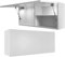 Milionmeblicom Badezimmerschrank Laura Hängeschrank Badezimmermöbel Klappbarer Badezimmer Wandschrank Teleskopöffnung LED-Beleuchtung - Mattweiß/Mattweiß, Maße 39 x 90 x 23 cm