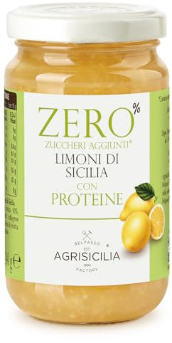 Agrisicilia zero% zuccheri aggiunti con proteine limoni di sicilia ottima per colazione e merenda 240 grammi