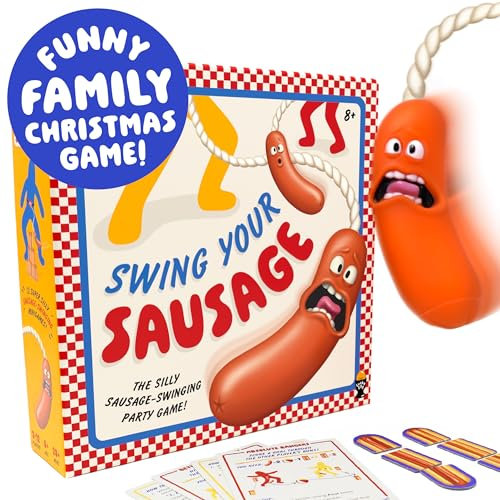 Lucky Egg Swing Your Sausage - Fun Adult Party Games for Groups - Indoor Games for Adults and Kids - Family Gatherings, Birthdays, Festivals, and Christmas