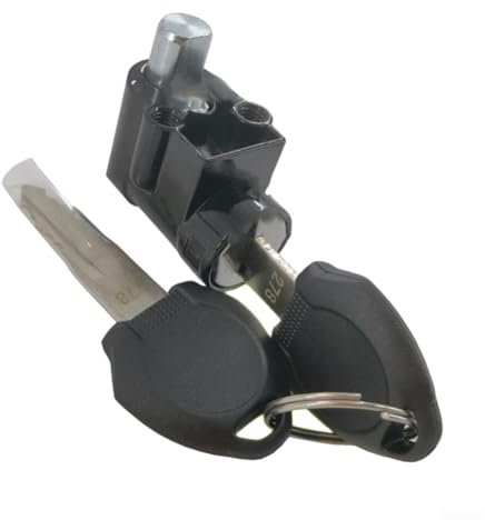 Verrou de sécurité pour batterie de vélo électrique, corps en alliage d'aluminium, boîtier de batterie portable d'extérieur avec clé d'allumage marche/arrêt