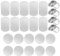 Zasvec Edelstahl Anhänger Blanko 20 Stück Flach Rund Blank Stamping Tag Stanzen Rohlinge mit Spaltring Hundemarken mit Loch Stanzrohlinge für DIY