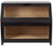 Woodluv Bread Bin, Wooden Double Layer Bread box Countertop, Large Capacity Multi-Purpose Kitchen Storage Organizer for Bread, Pastries & Snacks, Black