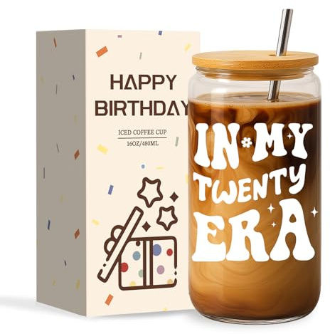 ZUFIO 20th Birthday Gifts for Girls, Travel Mug Tumbler and Personalized Cup, Unique 20th Birthday Gifts Coffee Cup for Hot & Cold Drinks, for Best Friend, Daughter, Sister or Girlfriend