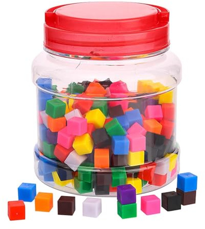 LeeQinersw Rechenwürfel Zentimeterwürfel Und Bauklötze Als Lehrmittel Und Zählmaterial Zur Förderung Der Visuellen Wahrnehmung für Kleinkinder Und Vorschule, 300 Stück