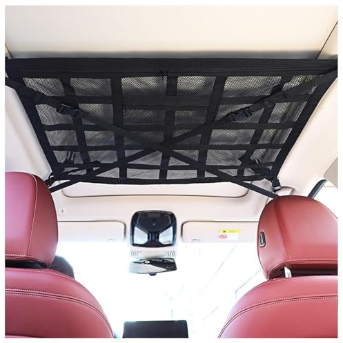 Gepäcknetz Auto, für Benz Marco Polo Camper (W447) 2015-2021 2022 2023 2024 2025 Universal Autodach Gepäcknetz Decke, Doppellagige Autodach Aufbewahrung,B 90 * 65cm