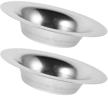 Zerodeko Bandeja Calentadora de Cera de Acero Inoxidable para Aromaterapia, Reutilizable y Resistente al Calor, 2 Piezas Redondas para Sesiones de Fragancias Hogar