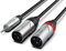 Audibax Pro Cable 2 XLR Macho a Minijack Stereo 3 Metros Negro