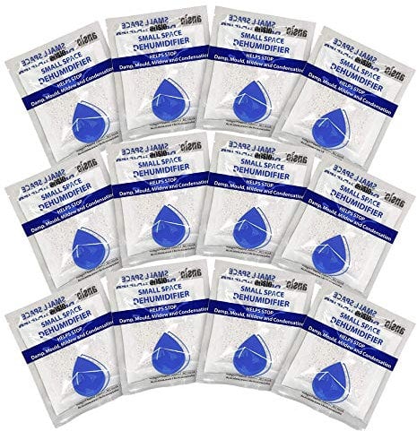 ANSIO Interior Dehumidifier Damp Absorber Sachets, Drawer Dehumidifiers Bags, Small Space Sachets 12 x 36 grams