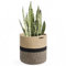 TIMEYARD Cesta de yute resistente para plantas, cesta tejida moderna para macetas de 10 pulgadas, cesta organizadora de almacenamiento de 11 x 11 pulgadas, decoración rústica del hogar, rayas negras y