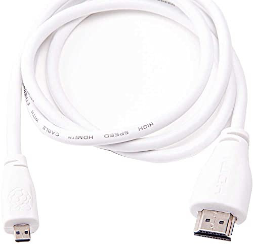 Raspberry Pi T7689AX Cable HDMI 1 m HDMI Tipo A (Estándar) HDMI Tipo D (Micro) Blanco