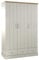 Kendal 3 Door Wardrobe With Hanging Rail & 3 Storage Drawer For Bedroom, Modern Wooden Wardrobes, Modern Bedroom Furniture Clothes Storage With Contrast Oak Top, Grey