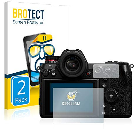 BROTECT Schutzfolie für Panasonic Lumix DC-S1 | 2 Stück Transparenter Displayschutz Made in Germany Klare Displayschutz-Folie Clear Einfache Montage Case-Friendly