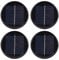 Panel de células solares de 4 piezas, panel de batería solar redonda de 6V 80MM de diámetro Panel de energía solar de silicio policristalino estable al aire libre portátil estable