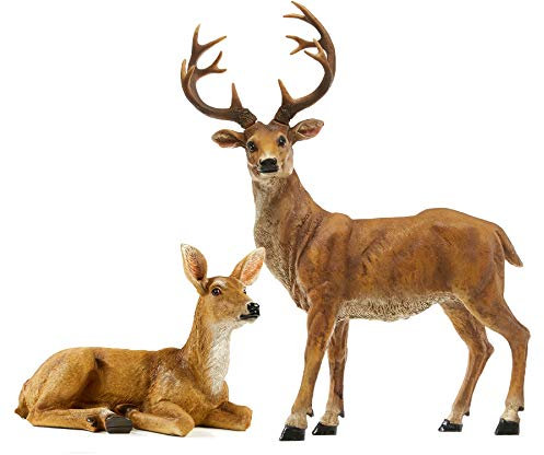JHVYF Dekofigur Hirsch, Kunstharz, 52,1 cm hoch, 22,4 cm, Gartendekoration, für Innen- und Außenbereich, Heimdekoration, Büro