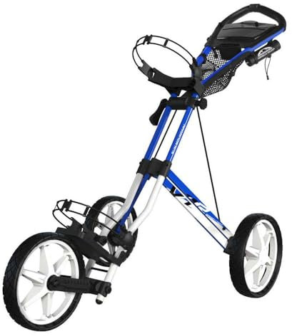 Sun Mountain Golf Speed Cart V1R Pursh Cart mit 3 Rädern, Weiß/Blau