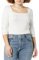 Amazon Essentials Women's Slim-Fit Long-Sleeved Square Neck T-Shirt, Ivory, M