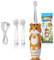 Brush-Baby WildOnes Elektrische wiederaufladbare Zahnbürste für Kinder, 1 Griff, Bürstenkopf, USB-Ladekabel, für Kinder von 0-10 Jahren (Tiger)