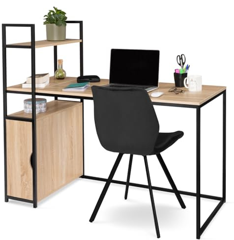 IDMarket - Bureau bibliothèque XXL avec Placard Detroit Design Industriel