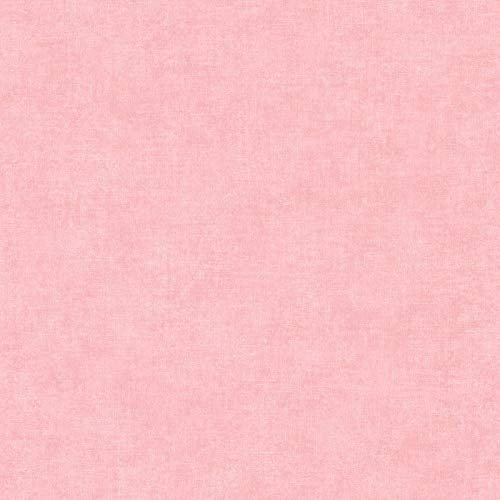 Papier peint intissé rose chambre fille | Tapisserie rose idéale pour chambre | Papier peint uni rose pour couloir & salon