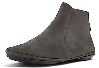 Camper Right Ankle Boots for Women - Ultra-Comfortable Lace-Up Leather Boots with EVA Comfort Footbeds, Breathable Lining & Flexible Rubber Outsole, Dark Gray 017, 3 UK