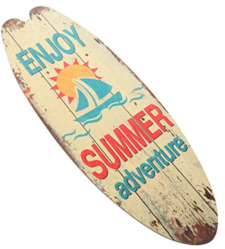 PRETYZOOM Hawaii Strand Thema Surfbrett Wandkunst Küsten Zimmer Holz Bar